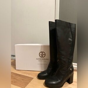 Giani Bernini Women's Odettee Memory Foam Block Heel Knee High Riding Boots